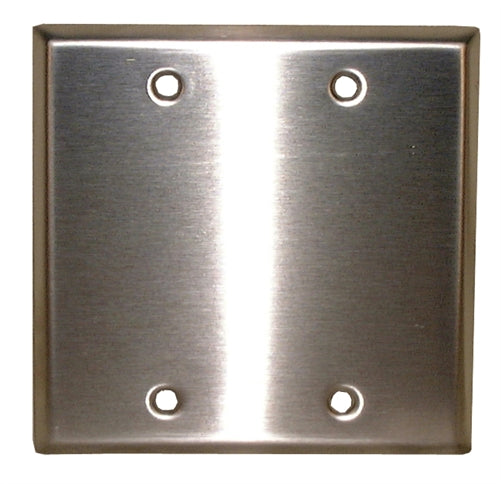 Philmore 70-7412 Double Gang Stainless Steel Blank Plate