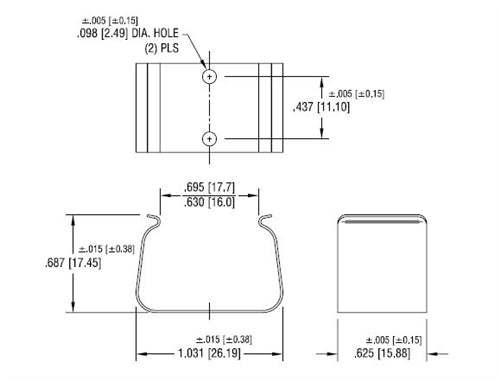 Keystone 71 Battery Holder 9V Flat