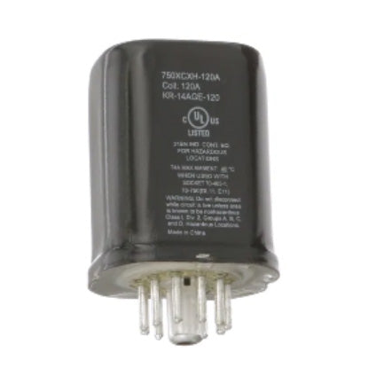 Schneider 750XCXH-120A 120VAC 3PDT Hermetically Sealed Relay 11 Pin Octal. 12A 120VAC/240VAC/28VDC