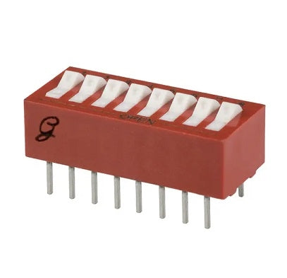 Grayhill 76SB08T Dip Switch 8PST On-Off, 150mA @ 30VDC, PC Pin Terminals