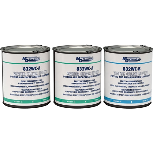 MG Chemicals 832WC-3L Optically Clear Epoxy Encapsulating and Potting Compound, 3 Can Kit