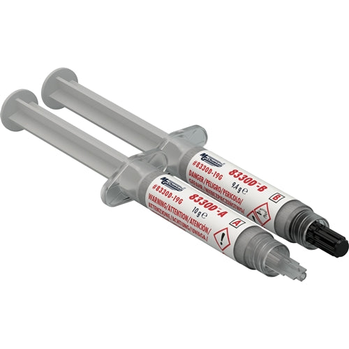 MG Chemicals 8330D-19G Silver Conductive Epoxy Adhesive, 2 Syringe Kit
