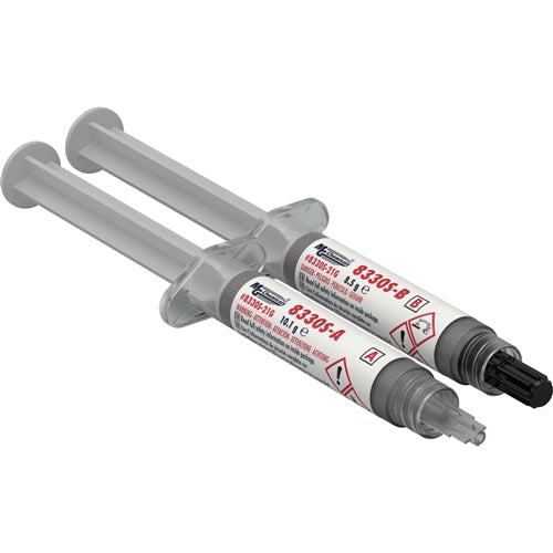 MG Chemicals 8330S-21G Silver Conductive Epoxy Adhesive, 2 Syringe Kit