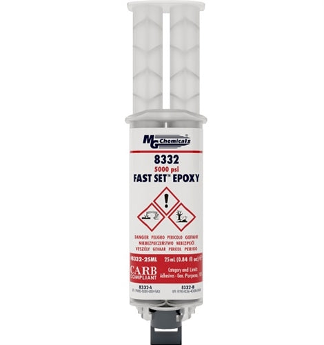 MG Chemicals 8332-25ML 5-MINUTE (Fast Set) Epoxy, Dual Syringe (Mixing Tip 8MT-25 Not Included)