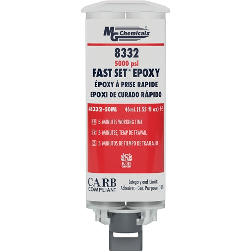MG Chemicals 8332-50ML Fast Set Epoxy, Dual Cartridge (to Be Used with 8DG-50-1-1)