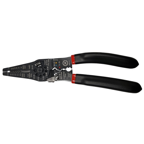 Mode 84-152-1 8-in-1 Wire Stripper/Cutter/Crimper, Strips 20-10AWG, Crimps Insulated/Non-Insulated 22-12AWG, Bolt Cutter