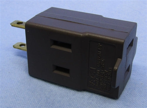 Philmore 8400 Heavy Duty AC Cube Tap, 1 Plug 3 Receptacles, Rated 15A@125VAC, Brown