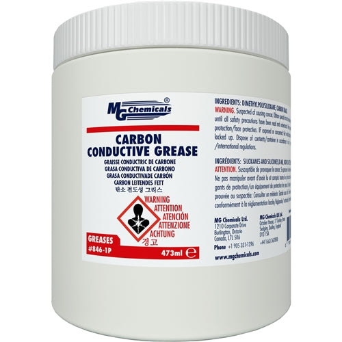 MG Chemicals 846-1P Carbon Conductive Grease, 495mL Jar