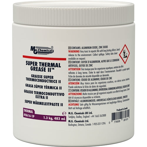 MG Chemicals 8616-1P Super Thermal Grease II, 483mL Jar