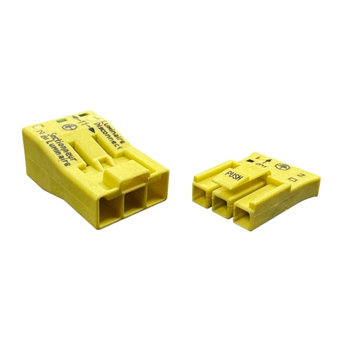 Wago 873-953 Wago Luminaire Disconnect Connector, Push Wire Connection, 3-CONTACTS, 18-12AWG Solid, 16-12AWG Stranded