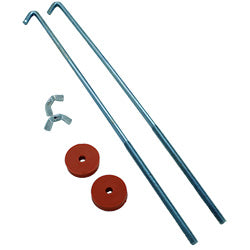 PICO 873-PR 12" x 1/4" J Style Battery Hold Down Bolt with Washers & Nuts, 2-Piece