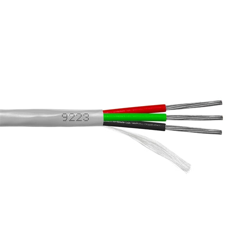 Provo 9223 Multi-Conductor Cable 22AWG 3 Conductor Stranded TC, Unshielded, Gray PVC, CMG/FT4 CSA/UL (300M = Rull Roll)