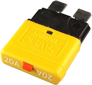 PICO 9526-11 Circuit Breaker / Fuse 20 Amp 12VDC TYPE3 ATC/ATO, Manual Reset ** Maximum 28VDC **