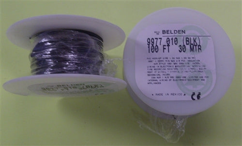 Belden 28AWG BLK Solid Hookup Wire 9977-100 BLK