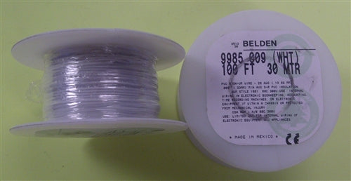 Belden 26AWG White Stranded Hookup Wire 9985-100 WHT