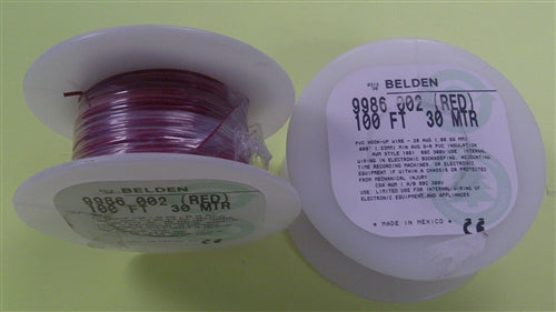 Belden 28AWG Red Stranded Hookup Wire 9986-100 RED