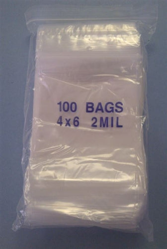 Poly Bag Self Sealing w/Window 4"x6" (100/Pk) BAG4X6
