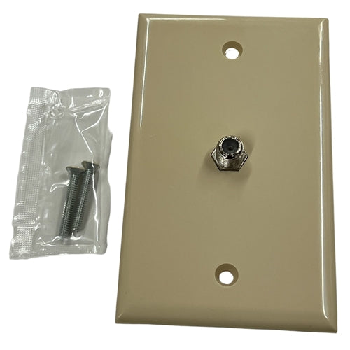 Provo WCP-1 Coaxial Wallplate with F81 Jack, Beige/Ivory *Final Sale - No Longer Stocked*