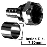 Mode 21-059-0 Standard Crimp 'F' Connector for RG59/U, Comes with Ring