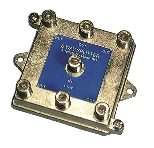 Philmore 8114PV 6 Way 75 Ohm High "Q" 1GHz CATV Splitter