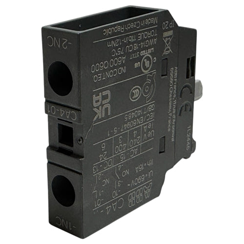 ABB CA4-01 Auxiliary Contact Block, Front Mount, 1 Pole, Screw Terminal, 6 a, 690V