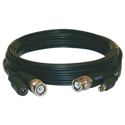 Circuit-Test CCD-BNC25 Security Camera Extension Cable, BNC Plug to Plug & 2.1mm Plugs, 25ft Black
