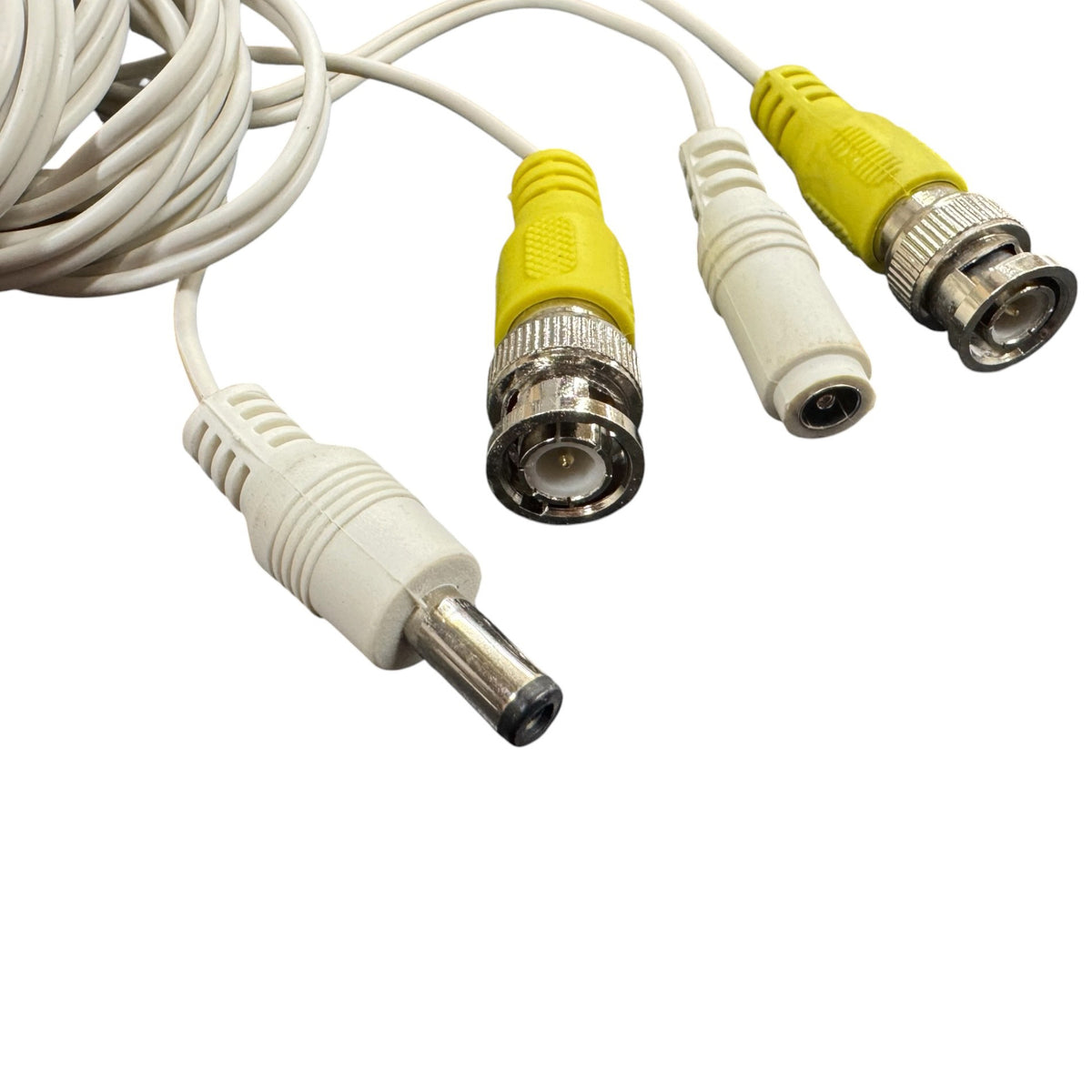 Circuit-Test CCD-BNC50-WH Security Camera Extension Cable, BNC Plug to Plug & 2.1mm Plugs, 50ft White