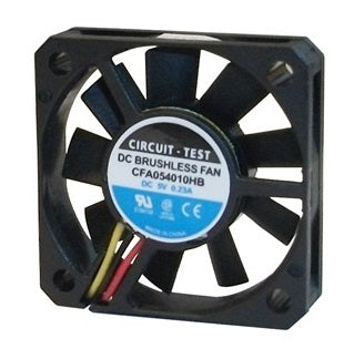 Circuit-Test CFA054010HB 5VDC Ball Bearing Fan 40mm x 40mm x 10mm 7.7CFM 29dB 1.15W 0.23A 6500RPM 3 Wire