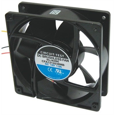 Circuit-Test CFA1212038MB 12VDC Ball Bearing Fan 120mm x 120mm x 38mm 121CFM 49dB 12W 1.0A 2400RPM 3 Wire