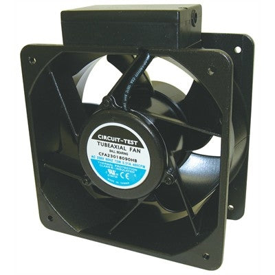 Circuit-Test CFA23018090HB 230VAC Ball Bearing Fan 180mm x 180mm x 90mm 390/460CFM 54/59dB 2850/3400RPM, Screw Terminals