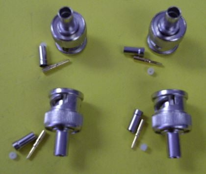 B&L RF BNC Crimp-On Male Connector for RG174 COBNC10-174 Crimp with HT230A or 30-485 Crimp Die: .068"/.178"