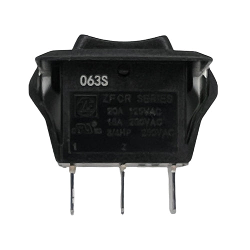 ZF Electronics CRE24F2HBBNE Rocker Switch SPDT On-Off-On, 20A@125VAC / 16A@250VAC, On/Off Markings, QC Terminals