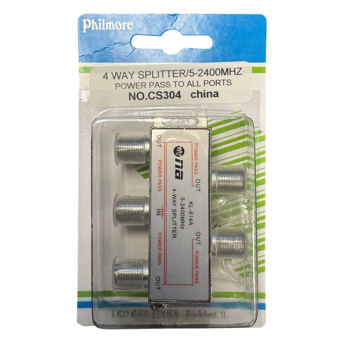 Philmore CS304 4 Way High "Q" Satellite Splitter 5-2400MHz