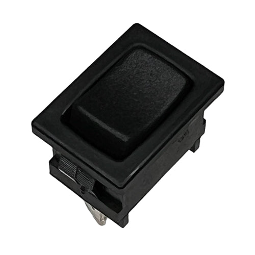 C&K D105J12S205QA Miniature Rocker Switch SPDT (On)-Off-(On), 4A@125VAC, Black with QC Terminals