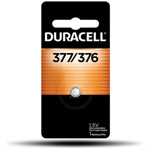 Duracell D377 1.5V Silver Oxide Watch Battery (D376, SR66, SR626SW, KS377, RW329, Sb-Aw, 280-39 Equivalent)