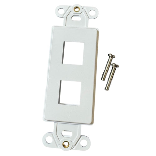 PSI Data DWIN-2P-WH 2 Port Decora Style Keystone Adapter, White