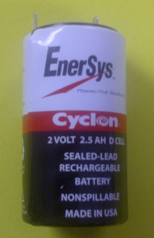 Enersys 2V 2.5AHR Gell Battery 0810-0004 D CELL