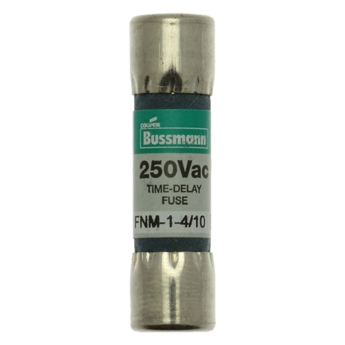 Bussmann FNM-1-4/10 Fuse 1-4/10 Amp 250VAC Slow Blow Fiber-Tube (13/32" x 1-1/2") 1.4A 1.4AMP