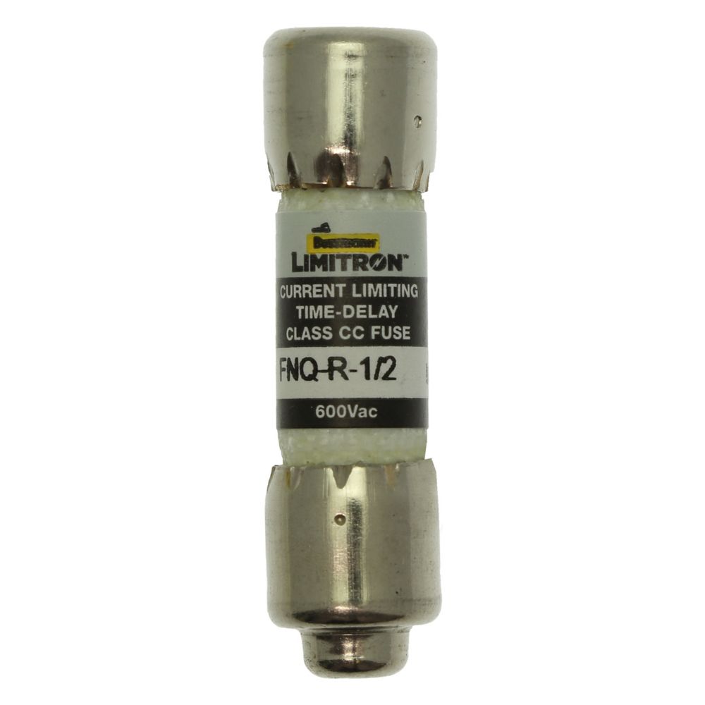 Bussmann FNQ-R-1/2 Fuse 0.5 Amp 600VAC Slow Blow Class CC Rejection-Type Fiber-Tube (13/32" x 1-1/2") 0.5A 0.5AMP 1/2A