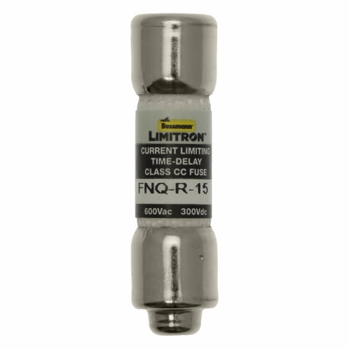 Bussmann FNQ-R-15 Fuse 15 Amp 600VAC Slow Blow Class CC Rejection-Type Fiber-Tube (13/32" x 1-1/2") 15A 15AMP