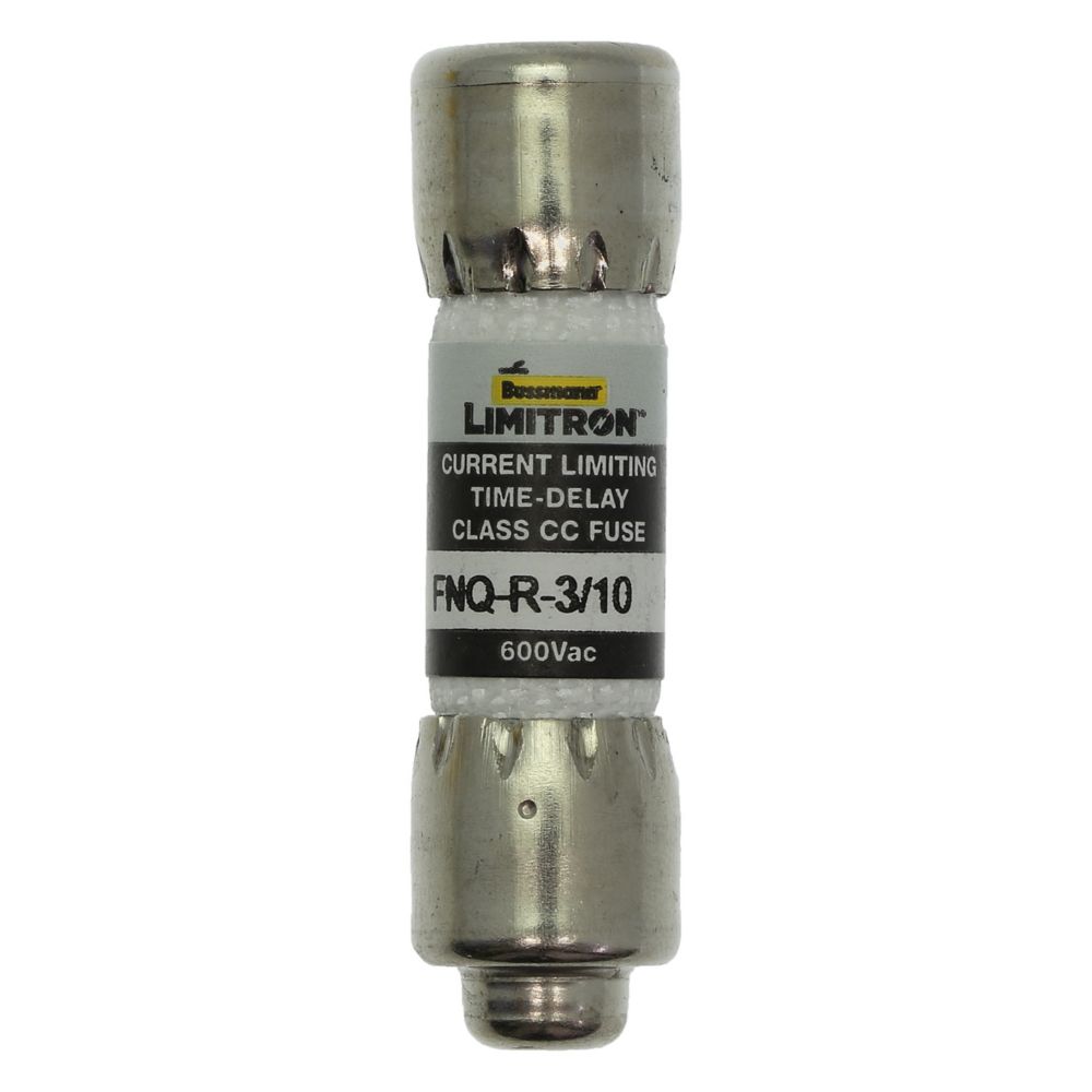 Bussmann FNQ-R-3/10 Fuse 3/10 Amp 600VAC Slow Blow Class CC Rejection-Type Fiber-Tube (13/32" x 1-1/2") 0.3A 300mA