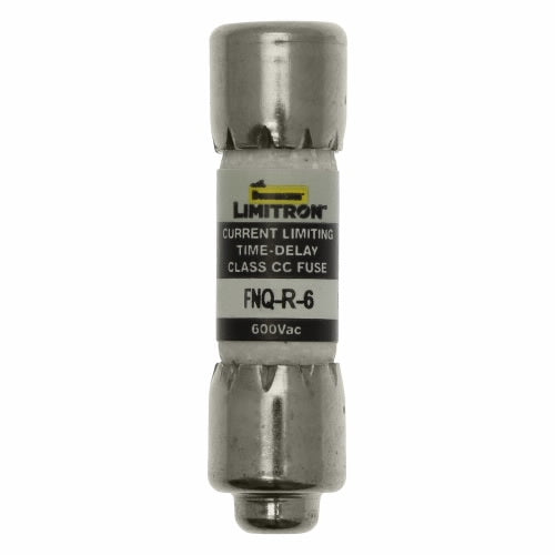 Bussmann FNQ-R-6 Fuse 6 Amp 600VAC Slow Blow Class CC Rejection-Type Fiber-Tube (13/32" x 1-1/2") 6A 6AMP