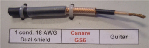 Canare GS6 18AWG Hifi / Guitar / Instrument Cable BLK (GS-6), Suitable for Long Cable Runs (100M = Full Roll)