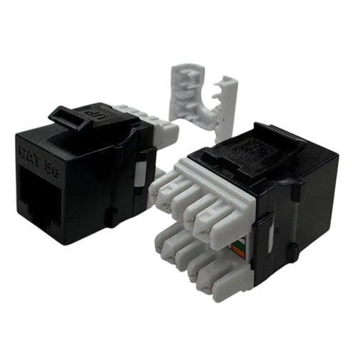 PSI Data HD-5EKSJBK Cat5e HDJ-Series Keystone Jack T568A/B, Black