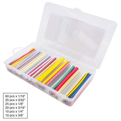 Circuit-Test HSK-2120 2:1 Assorted Color Heat Shrink Tubing Kit (160 Pieces)