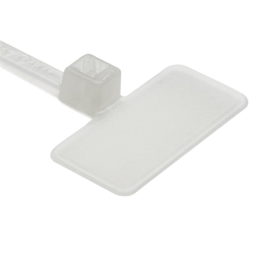 Hellermann Tyton IT18FL9C2 Identification Flag Cable Tie 4.3" Length 18LB Tensile Strength, Natural 100/Pack