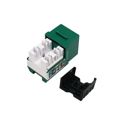 Phantom Cables JK-C6P1-GN RJ45 Cat6 Slim Profile Keystone Jack, 110 Punch-Down, Green