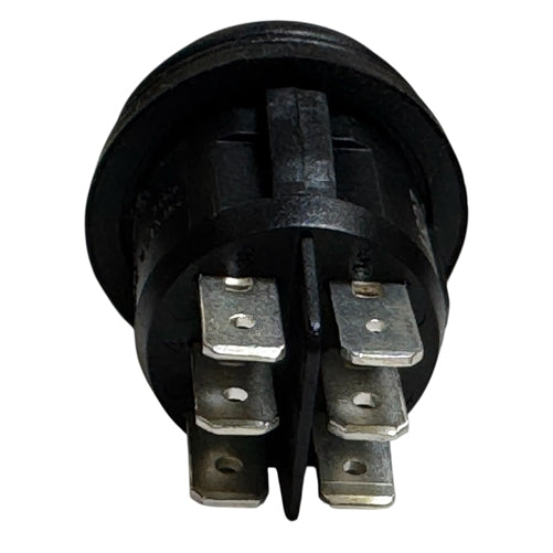 Cherry KDH3CNA1BBB Round Rocker Switch DPDT On-Off-On, 16A@125VAC / 10A@28VDC, Panel Mount