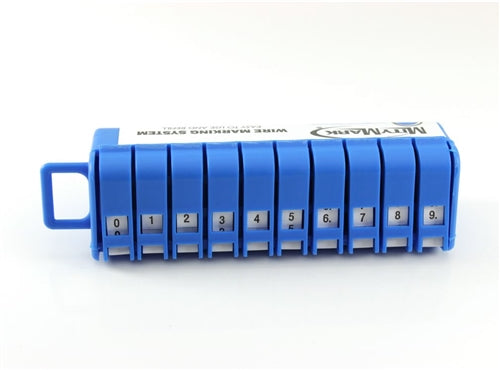 Ziptape HHD-LD-BLUE Wire Marker Kit, Legend 0 to 9, Precut Markers (0.25"W x 1.25"L), 760 Labels Per Dispenser, KMM/0-9