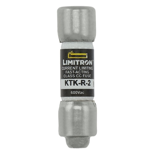 Bussmann KTK-R-2 Fuse 2 Amp 600VAC Fast Blow, Class CC Rejection-Type Melamine Tube (13/32" x 1-1/2") 2A 2AMP